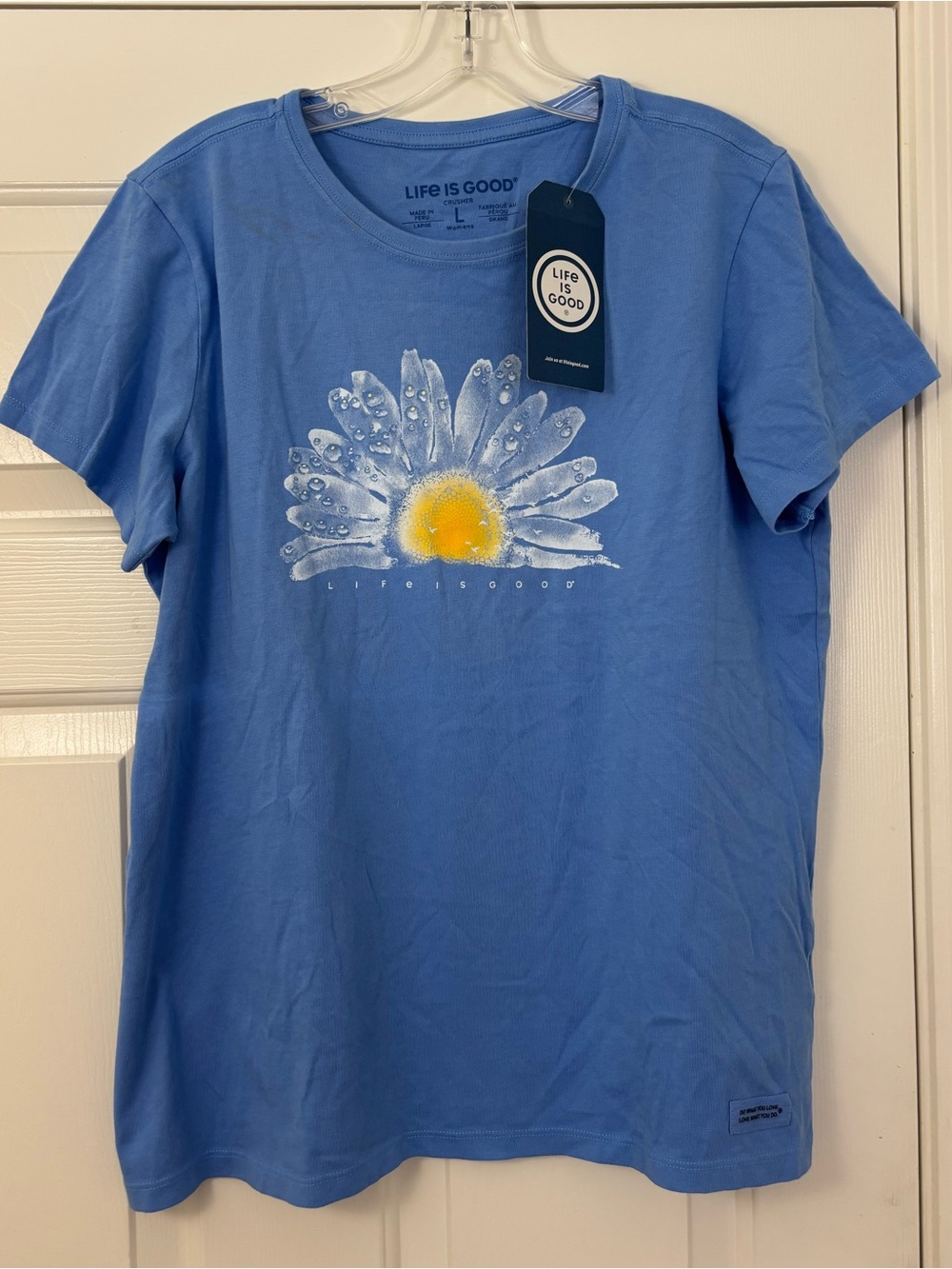 NWT Life is Good Crusher Tee Women’s Size L Daisy T Shirt Top Short Sleeve